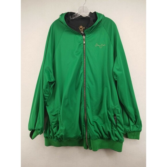 Sean John Men's Jacket Size 3XL  Reversible Hooded Zip Front Green Casual - Picture 6 of 11